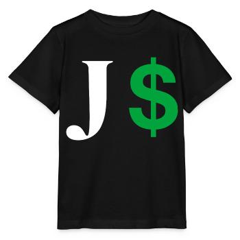 Lettre j dollar - T-shirt bio MINI CREATOR Stanley/Stella Enfant - noir - Devant - Mikhail (115cm)