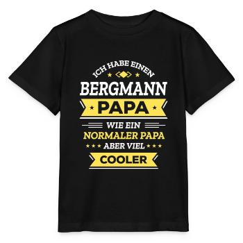 BERGMANN PAPA - COOLER ALS NORMAL, VATERTAG, HELD - Stanley/Stella Kinder T-Shirt MINI CREATOR  - Schwarz - Vorne - Mikhail (115cm)
