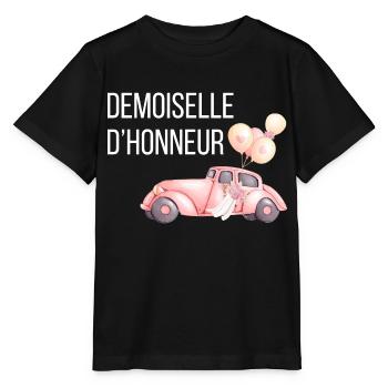 Brautjungfer - Autohochzeit - Stanley/Stella Kinder T-Shirt MINI CREATOR  - Schwarz - Vorne - Mikhail (115cm)