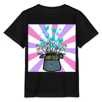 Chapeau Conjure Printemps Début Fleurs Fleur - T-shirt bio MINI CREATOR Stanley/Stella Enfant - noir - Devant - Mikhail (115cm)