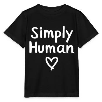 Simply Human Heart Humanity - Stanley/Stella MINI CREATOR Kids’ T-Shirt - black - Front - Mikhail (115cm)