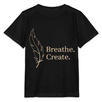 Breath Create Feder Leichtigkeit - Stanley/Stella Kinder T-Shirt MINI CREATOR  - Schwarz - Vorne - Mikhail (115cm)