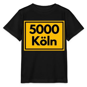 Ortsschild - damals Retro urban PLZ 5000 Köln - Stanley/Stella Kinder T-Shirt MINI CREATOR  - Schwarz - Vorne - Mikhail (115cm)