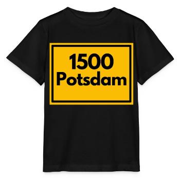 Ortsschild - damals Retro alte PLZ 1500 Potsdam - Stanley/Stella Kinder T-Shirt MINI CREATOR  - Schwarz - Vorne - Mikhail (115cm)