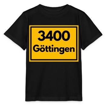 Ortsschild - damals Retro alte PLZ 3400 GÖTTINGEN - Stanley/Stella Kinder T-Shirt MINI CREATOR  - Schwarz - Vorne - Mikhail (115cm)