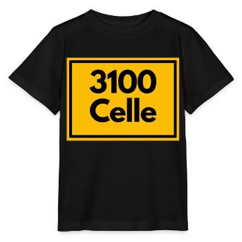 Ortsschild - damals Retro alte PLZ 3100 CELLE - Stanley/Stella Kinder T-Shirt MINI CREATOR  - Schwarz - Vorne - Mikhail (115cm)