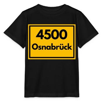 Ortsschild - damals Retro alte PLZ 4500 OSNABRÜCK - Stanley/Stella Kinder T-Shirt MINI CREATOR  - Schwarz - Vorne - Mikhail (115cm)