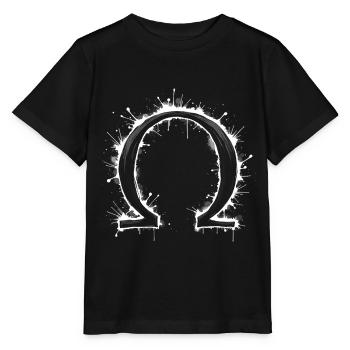 Omega Symbol Splash - Stanley/Stella Kinder T-Shirt MINI CREATOR  - Schwarz - Vorne - Mikhail (115cm)