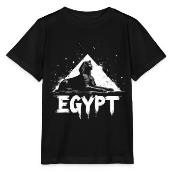 Ägypten Sphinx Pyramide - Stanley/Stella Kinder T-Shirt MINI CREATOR  - Schwarz - Vorne - Mikhail (115cm)