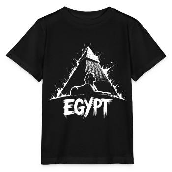 Pyramide du Sphinx d’Égypte - T-shirt bio MINI CREATOR Stanley/Stella Enfant - noir - Devant - Mikhail (115cm)