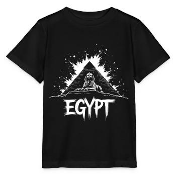 Ägypten Sphinx Pyramide - Stanley/Stella Kinder T-Shirt MINI CREATOR  - Schwarz - Vorne - Mikhail (115cm)