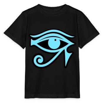 Symbole de l’œil d’Horus en Égypte - T-shirt bio MINI CREATOR Stanley/Stella Enfant - noir - Devant - Mikhail (115cm)