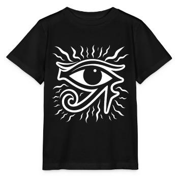 Symbole de l’œil d’Horus en Égypte - T-shirt bio MINI CREATOR Stanley/Stella Enfant - noir - Devant - Mikhail (115cm)
