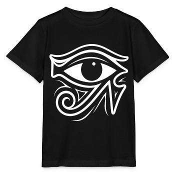 Symbole de l’œil d’Horus en Égypte - T-shirt bio MINI CREATOR Stanley/Stella Enfant - noir - Devant - Mikhail (115cm)