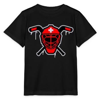Hockey Goalie Mask Suisse - T-shirt bio MINI CREATOR Stanley/Stella Enfant - noir - Devant - Mikhail (115cm)