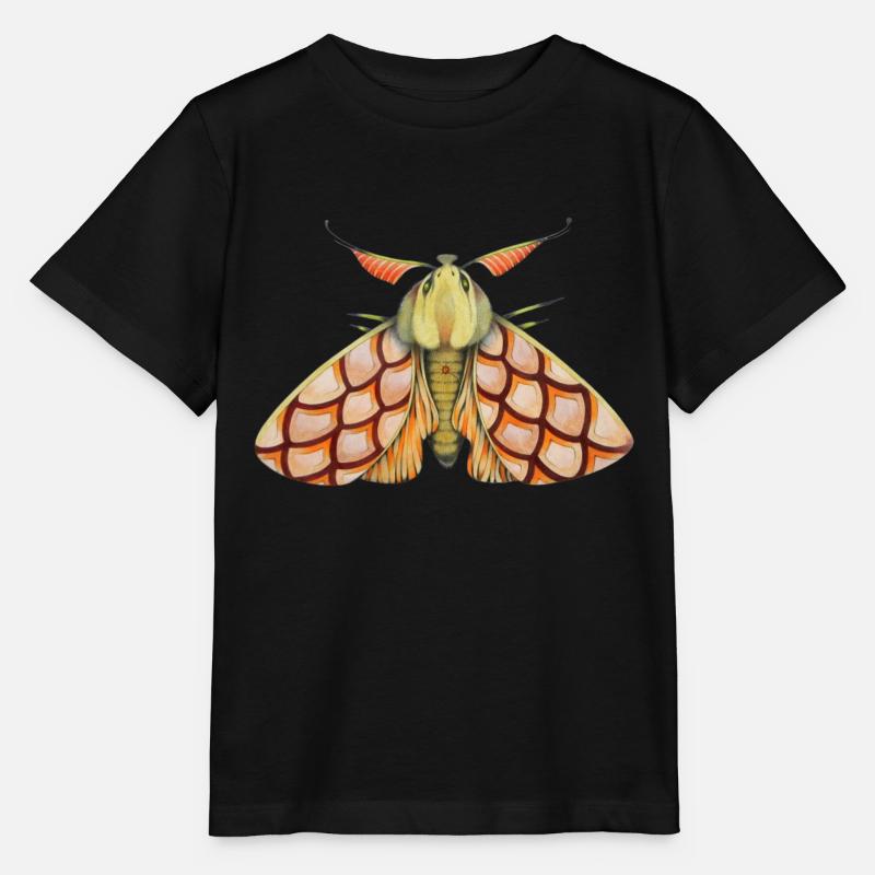 Moth rose - Stanley/Stella MINI CREATOR Kids’ T-Shirt - black