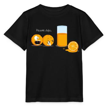 Pauvre Juju… - T-shirt bio MINI CREATOR Stanley/Stella Enfant - noir - Devant - Mikhail (115cm)