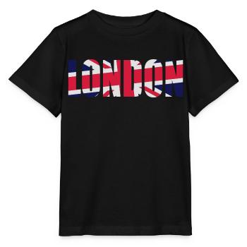 London Union Jack - Stanley/Stella Kinder T-Shirt MINI CREATOR  - Schwarz - Vorne - Mikhail (115cm)