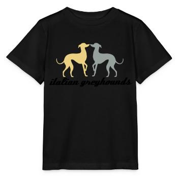 Petit lévrier italien (PLI) - T-shirt bio MINI CREATOR Stanley/Stella Enfant - noir - Devant - Mikhail (115cm)