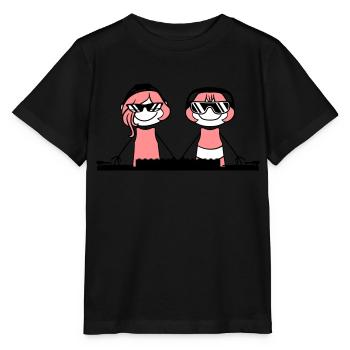 2 amis amies couple duo amour mixe pla pla - T-shirt bio MINI CREATOR Stanley/Stella Enfant - noir - Devant - Mikhail (115cm)