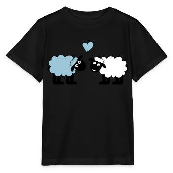 mouton joyeusement amoureux mouton mouton cœur d’agneau - T-shirt bio MINI CREATOR Stanley/Stella Enfant - noir - Devant - Mikhail (115cm)