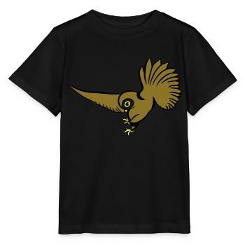 Chasing OWL bird - Stanley/Stella MINI CREATOR Kids’ T-Shirt - black - Front - Mikhail (115cm)