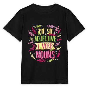Discours je suis tellement adjectif - T-shirt bio MINI CREATOR Stanley/Stella Enfant - noir - Devant - Mikhail (115cm)