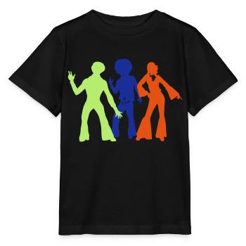 yeare 70 years19 seventies disco peace love lunett - Stanley/Stella MINI CREATOR Kids’ T-Shirt - black - Front - Mikhail (115cm)