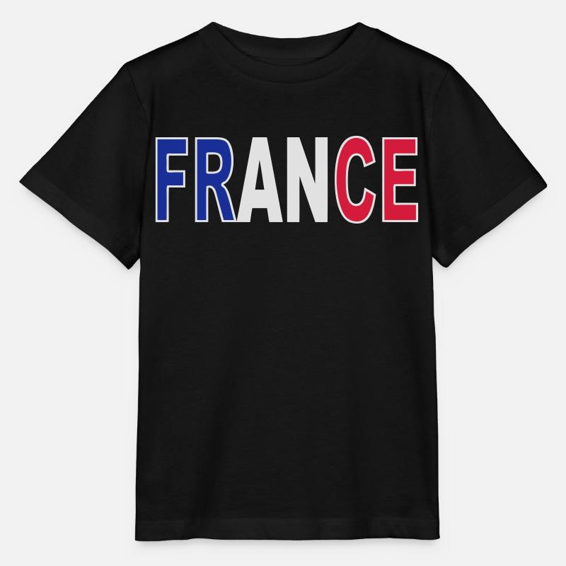 France bleu blanc rouge 2 - T-shirt bio MINI CREATOR Stanley/Stella Enfant - noir