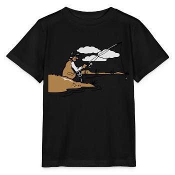 relax rivage pêche - T-shirt bio MINI CREATOR Stanley/Stella Enfant - noir - Devant - Mikhail (115cm)