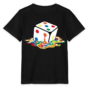 Melting game cube - Stanley/Stella MINI CREATOR Kids’ T-Shirt - black - Front - Mikhail (115cm)