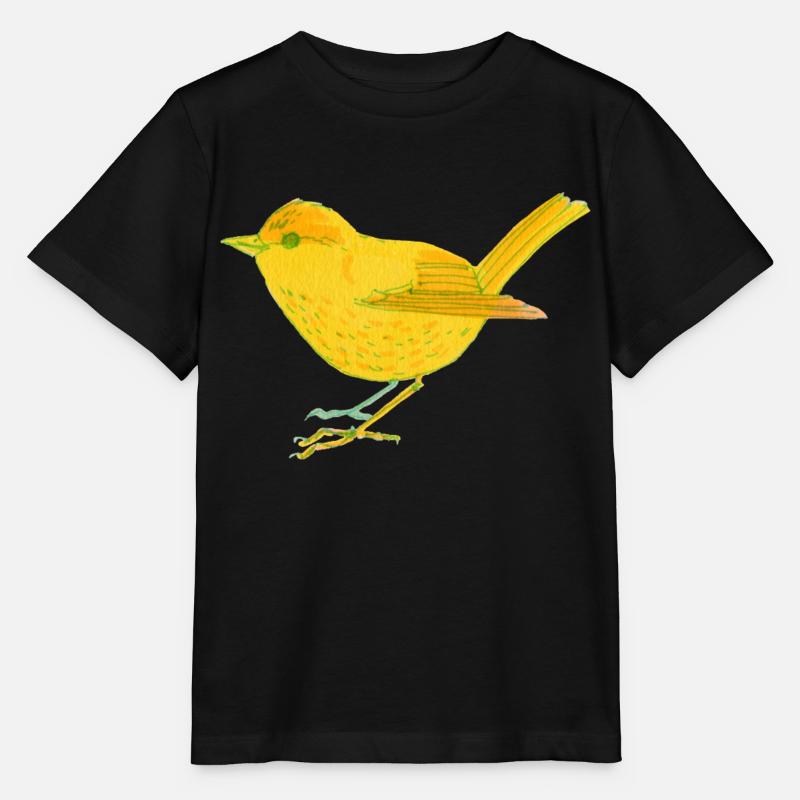 Gelber Vogel - Stanley/Stella Kinder T-Shirt MINI CREATOR  - Schwarz