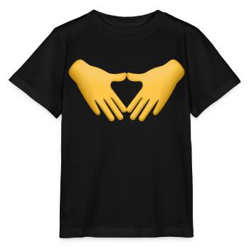 Merkel Geste HandzeicheRaute Bundeskanzlerin - Stanley/Stella Kinder T-Shirt MINI CREATOR  - Schwarz - Vorne - Mikhail (115cm)