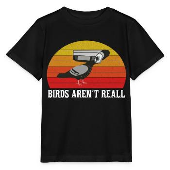 Birds Are not Real Funny Bird - T-shirt bio MINI CREATOR Stanley/Stella Enfant - noir - Devant - Mikhail (115cm)