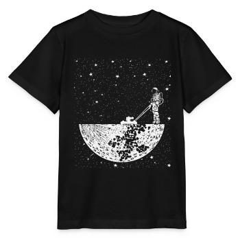 Rasen mähen Astronaut - Stanley/Stella Kinder T-Shirt MINI CREATOR  - Schwarz - Vorne - Mikhail (115cm)
