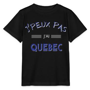 j'peux pas j'ai quebec - T-shirt bio MINI CREATOR Stanley/Stella Enfant - noir - Devant - Mikhail (115cm)