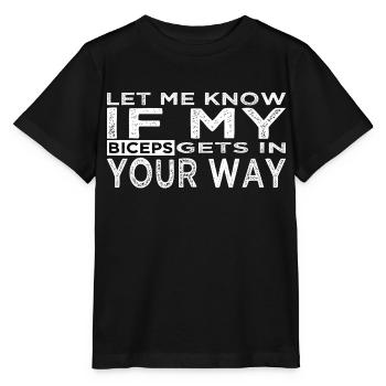 geek humor body builder weight training gym rat - Stanley/Stella Kinder T-Shirt MINI CREATOR  - Schwarz - Vorne - Mikhail (115cm)