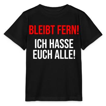 ich hasse Menschen - Stanley/Stella Kinder T-Shirt MINI CREATOR  - Schwarz - Vorne - Mikhail (115cm)