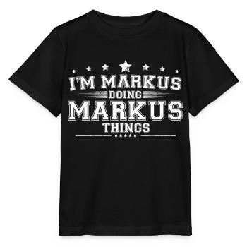 Markus - Stanley/Stella Kinder T-Shirt MINI CREATOR  - Schwarz - Vorne - Mikhail (115cm)