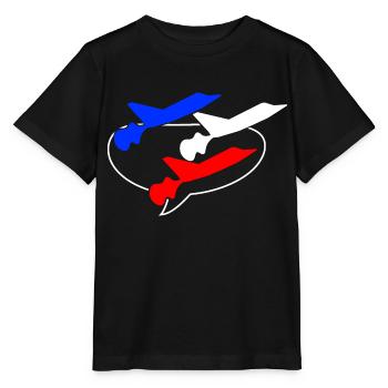 Patrouille de France blue white red - Stanley/Stella MINI CREATOR Kids’ T-Shirt - black - Front - Mikhail (115cm)