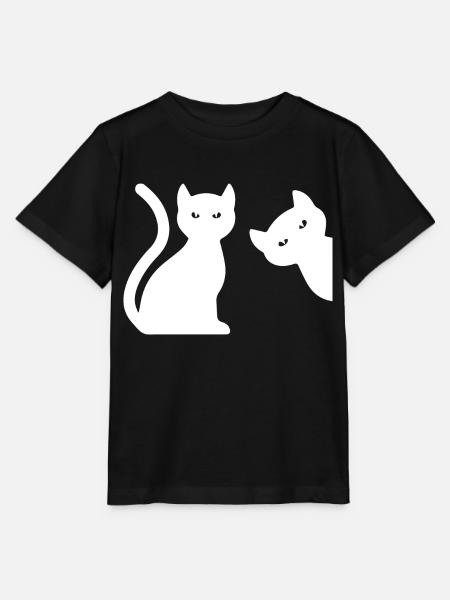 Cat Katze - Stanley/Stella Kinder T-Shirt MINI CREATOR  - Schwarz