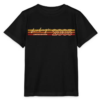 BORN IN 2005 - Stanley/Stella MINI CREATOR Kids’ T-Shirt - black - Front - Mikhail (115cm)