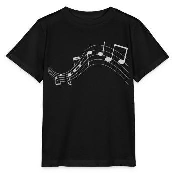 Musique, musique, notes de musique - T-shirt bio MINI CREATOR Stanley/Stella Enfant - noir - Devant - Mikhail (115cm)