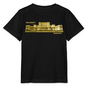 Romania Bucarest Bukarest Hauptstadt Rumänien City - Stanley/Stella Kinder T-Shirt MINI CREATOR  - Schwarz - Vorne - Mikhail (115cm)