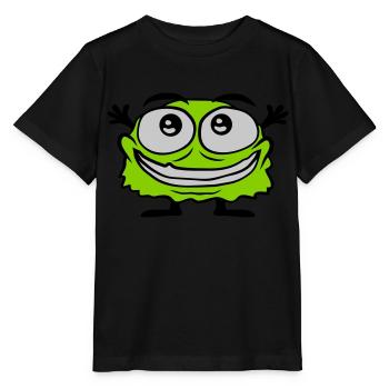 Kleines süßes haariges Monster - Stanley/Stella Kinder T-Shirt MINI CREATOR  - Schwarz - Vorne - Mikhail (115cm)