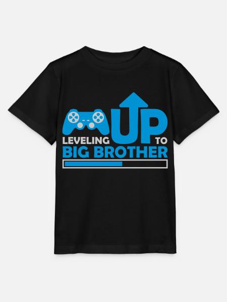 Leveling up big brother - Stanley/Stella Kinder T-Shirt MINI CREATOR - Schwarz