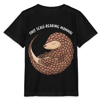 Seul pangolin mammifère à écailles - T-shirt bio MINI CREATOR Stanley/Stella Enfant - noir - Devant - Mikhail (115cm)