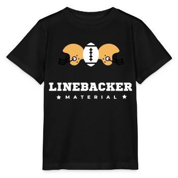 American Football, Linebacker Material - Stanley/Stella Kinder T-Shirt MINI CREATOR  - Schwarz - Vorne - Mikhail (115cm)