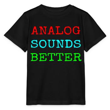 Analog Sound Better - Stanley/Stella Kinder T-Shirt MINI CREATOR  - Schwarz - Vorne - Mikhail (115cm)