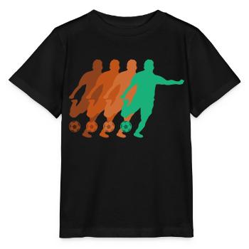 Football Footballeur Attaquant Garçons Coupe du Monde Hommes - T-shirt bio MINI CREATOR Stanley/Stella Enfant - noir - Devant - Mikhail (115cm)